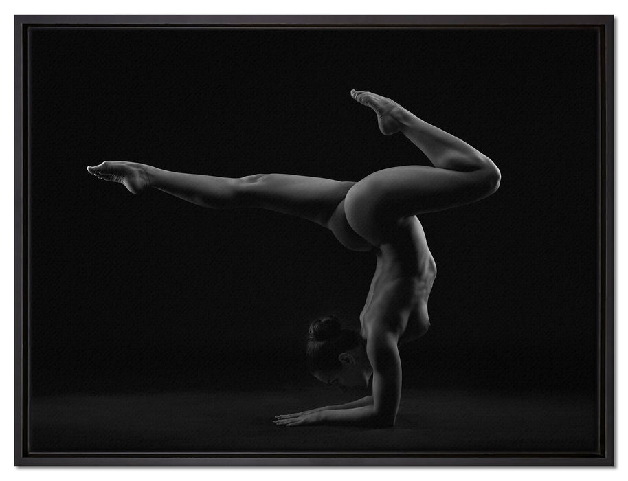 sexy Körper einer Frau auf Leinwandbild gerahmt Größe 80x60