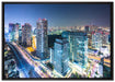 Moderne Architektur in Tokio auf Leinwandbild gerahmt Größe 100x70