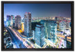 Moderne Architektur in Tokio auf Leinwandbild gerahmt Größe 60x40