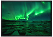 Polarlicht am Himmel auf Leinwandbild gerahmt Größe 100x70