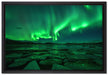 Polarlicht am Himmel auf Leinwandbild gerahmt Größe 60x40