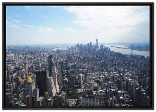 New York City Panorama auf Leinwandbild gerahmt Größe 100x70