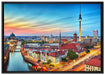 Berlin City Panorama auf Leinwandbild gerahmt Größe 100x70
