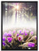 lila Blumen im Wald auf Leinwandbild gerahmt Größe 80x60