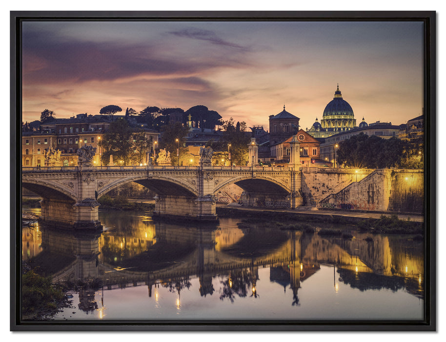 Rom Kathedrale St. Peter auf Leinwandbild gerahmt Größe 80x60
