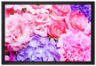 prachtvoller Blumenstrauss auf Leinwandbild gerahmt Größe 60x40