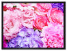 prachtvoller Blumenstrauss auf Leinwandbild gerahmt Größe 80x60