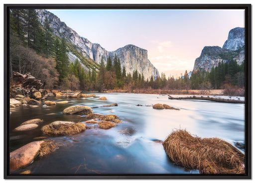 Yosemite National Park auf Leinwandbild gerahmt Größe 100x70