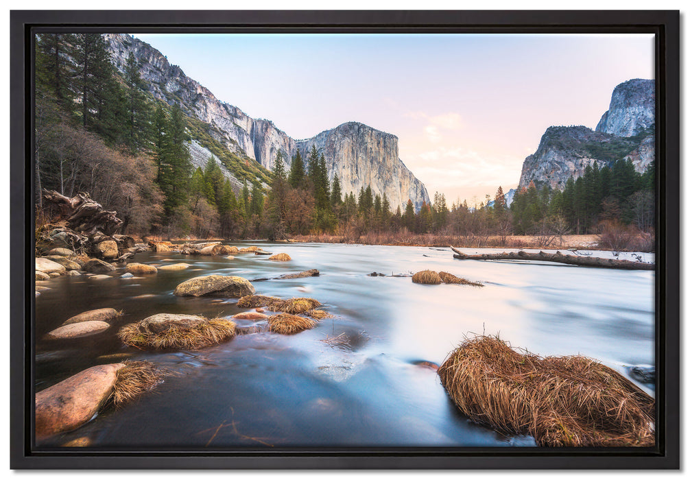 Yosemite National Park auf Leinwandbild gerahmt Größe 60x40