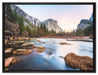 Yosemite National Park auf Leinwandbild gerahmt Größe 80x60