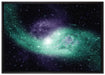 ferne Galaxie im Sternenstaub auf Leinwandbild gerahmt Größe 100x70