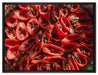 Tomaten Olivenöl Kräuter auf Leinwandbild gerahmt Größe 80x60