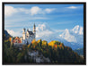 Schloss Neuschwanstein Herbst auf Leinwandbild gerahmt Größe 80x60