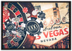 Las Vegas Casino Roulette auf Leinwandbild gerahmt Größe 100x70