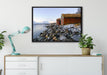 Küste der norwegischen See Tromso auf Leinwandbild gerahmt verschiedene Größen im Wohnzimmer