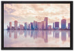 Miami Florida Skyline auf Leinwandbild gerahmt Größe 60x40