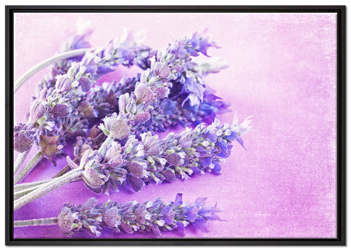 getrockneter Lavendel auf Leinwandbild gerahmt Größe 100x70