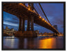 Manhatten Brücke New York auf Leinwandbild gerahmt Größe 80x60