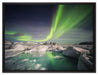 gewaltiges Polarlicht auf Leinwandbild gerahmt Größe 80x60