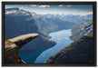 Blick auf wunderschönes Tal auf Leinwandbild gerahmt Größe 60x40