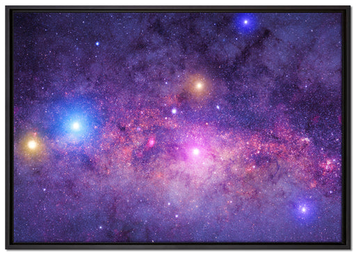 wunderbarer Blick in das Universum auf Leinwandbild gerahmt Größe 100x70