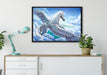 Pegasus fliegt über den Wolken auf Leinwandbild gerahmt verschiedene Größen im Wohnzimmer