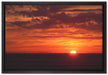 Sonnenuntergang über Meer auf Leinwandbild gerahmt Größe 60x40