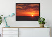 Sonnenuntergang über Meer auf Leinwandbild gerahmt verschiedene Größen im Wohnzimmer