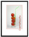 Cocktailtomaten im Glas auf Leinwandbild gerahmt Größe 80x60