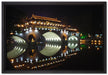 hellerleuchtete chinesische Brücke auf Leinwandbild gerahmt Größe 60x40