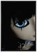 Pullip mit strahlend blau Augen auf Leinwandbild gerahmt Größe 100x70