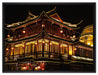 Dark prächtiges chinesisches Haus auf Leinwandbild gerahmt Größe 80x60