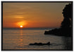 Sonnenuntergang über dem Horizont auf Leinwandbild gerahmt Größe 100x70