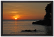 Sonnenuntergang über dem Horizont auf Leinwandbild gerahmt Größe 60x40