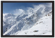 schneebedeckte Berggipfel auf Leinwandbild gerahmt Größe 60x40