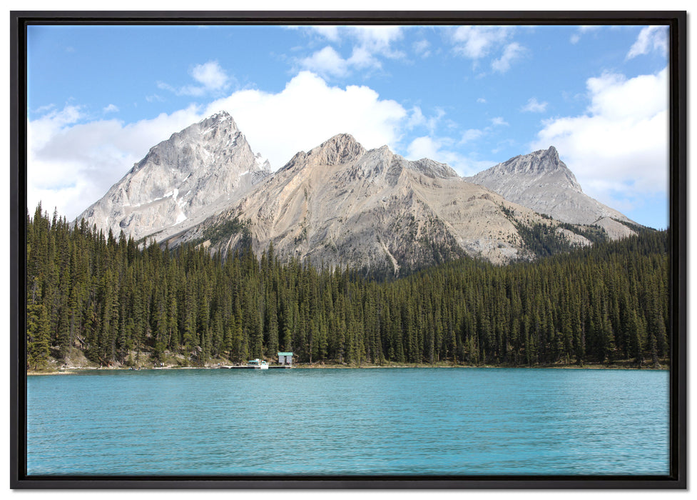 wunderschöne Landschaft auf Leinwandbild gerahmt Größe 100x70