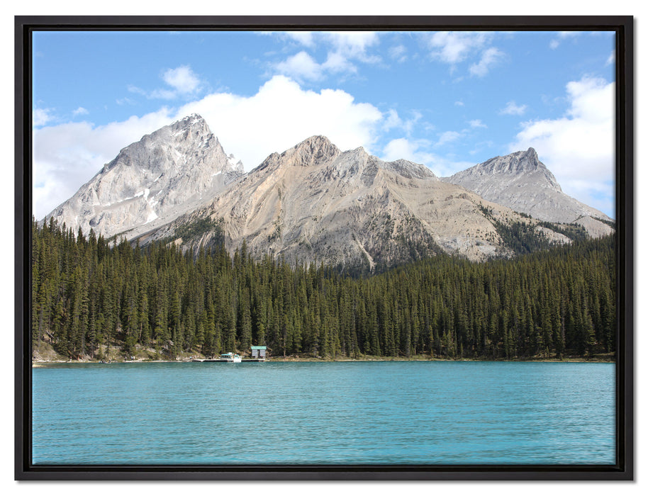 wunderschöne Landschaft auf Leinwandbild gerahmt Größe 80x60