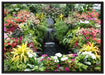 farbenfrohe Blumenoase auf Leinwandbild gerahmt Größe 100x70