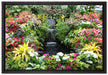 farbenfrohe Blumenoase auf Leinwandbild gerahmt Größe 60x40