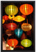 chinesische Laternen auf Leinwandbild gerahmt Größe 60x40