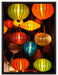 chinesische Laternen auf Leinwandbild gerahmt Größe 80x60