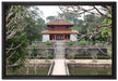 chinesischer Tempel auf Leinwandbild gerahmt Größe 60x40