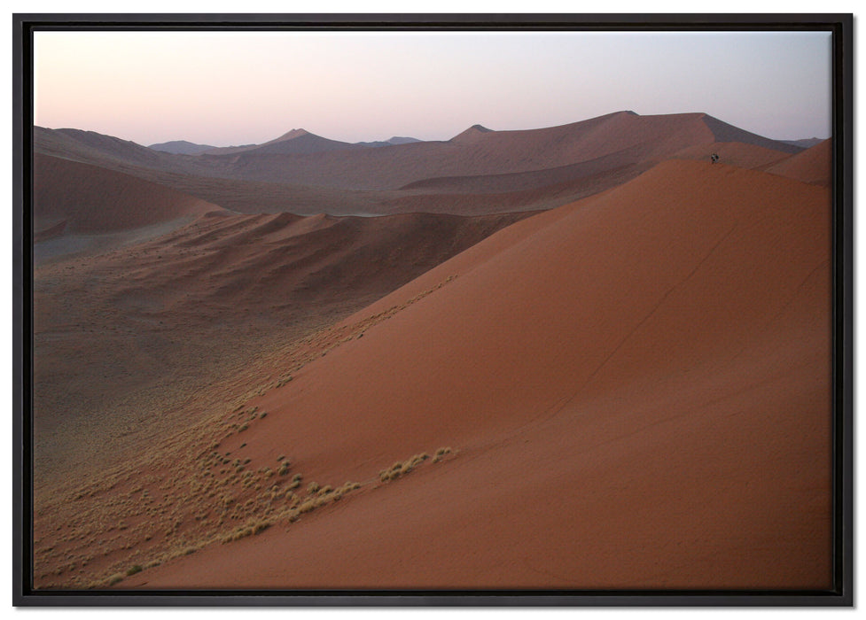 riesige Sandhügel auf Leinwandbild gerahmt Größe 100x70