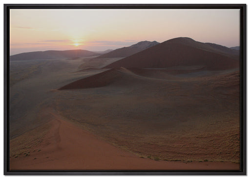gewaltige Sanddünen auf Leinwandbild gerahmt Größe 100x70