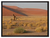 vertrockneter Baum in Wüste auf Leinwandbild gerahmt Größe 80x60