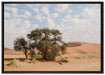 Bäume in Wüstenlandschaft auf Leinwandbild gerahmt Größe 100x70