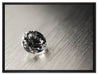 kleiner reiner Diamant auf Leinwandbild gerahmt Größe 80x60