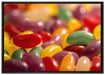 bunte Süßigkeiten auf Leinwandbild gerahmt Größe 100x70