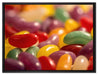 bunte Süßigkeiten auf Leinwandbild gerahmt Größe 80x60