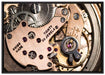 stilvolles Uhrenwerk auf Leinwandbild gerahmt Größe 100x70